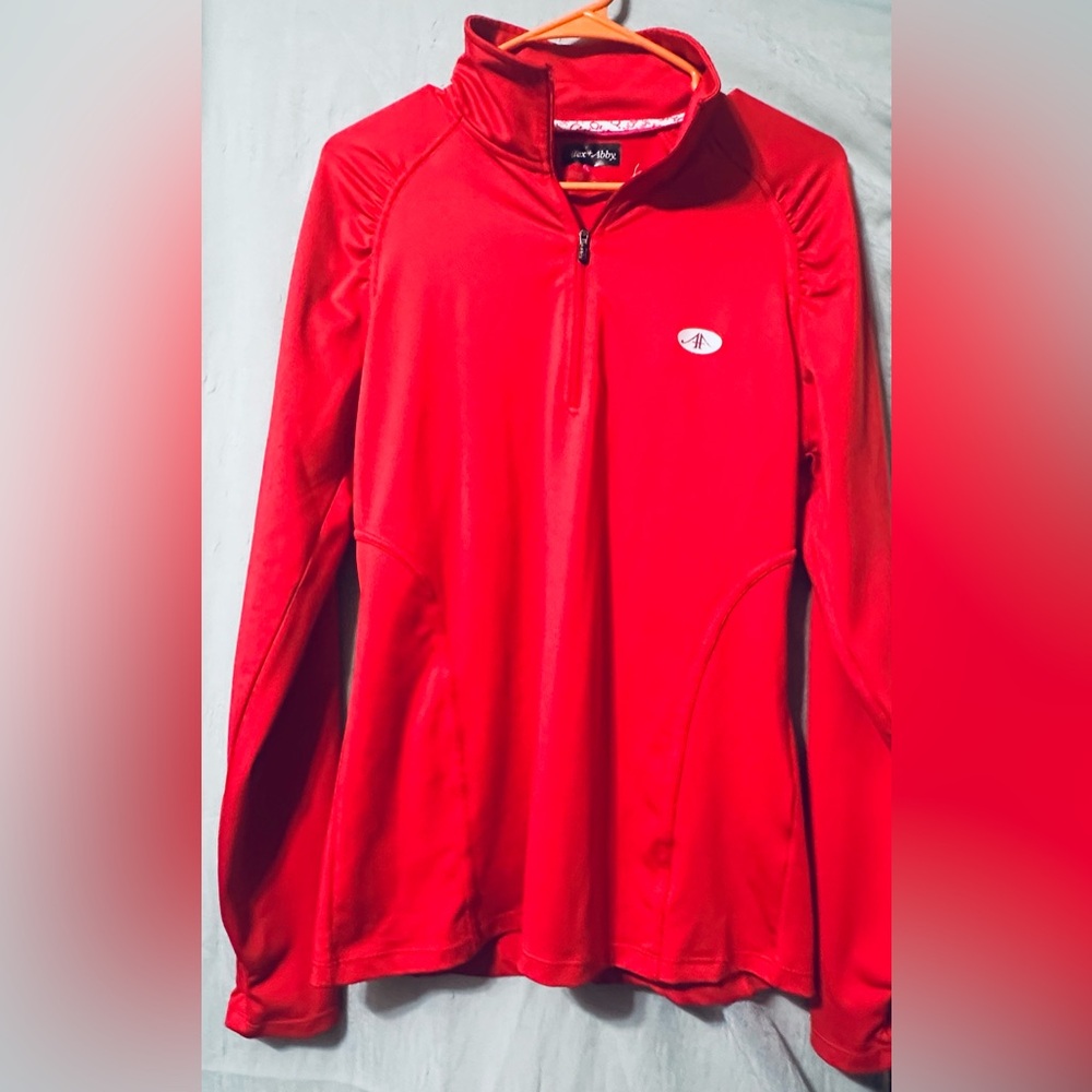 Red Quarter-Zip Pullover